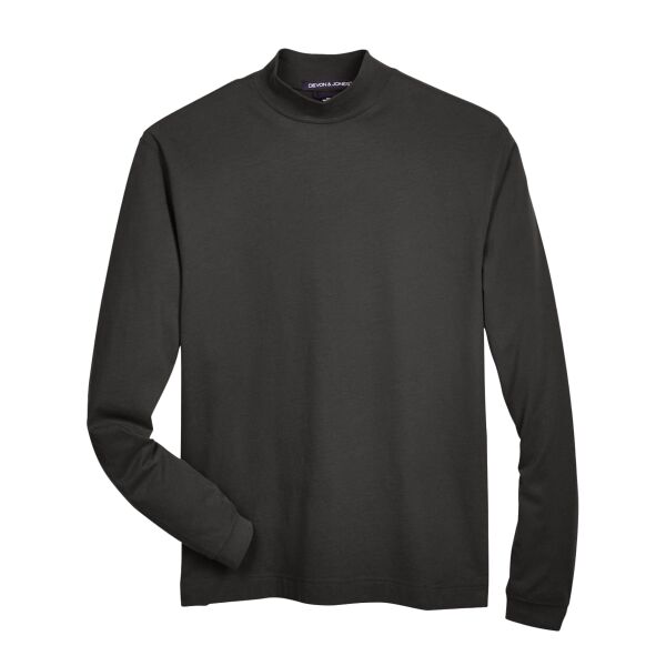 Unisex Sueded Jersey Mock Neck T-Shirt Thumbnail