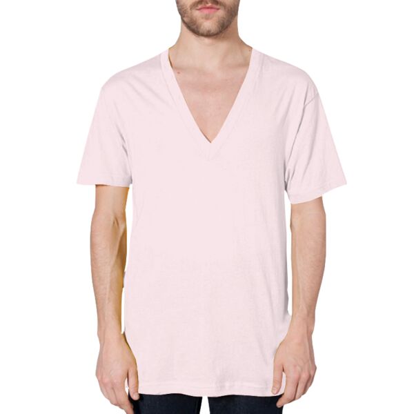 6456 Sheer Jersey V-Neck S/S Summer T-Shirt Thumbnail