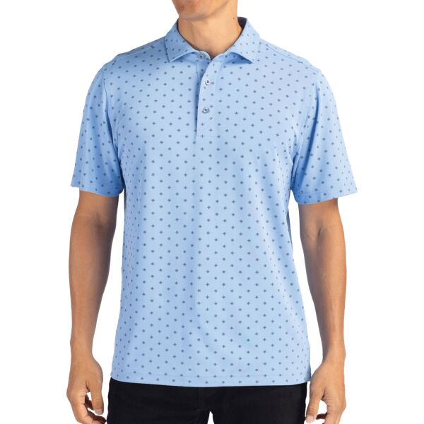 Cutter & Buck Virtue Eco Pique Tile Print Recycled Mens Polo Thumbnail